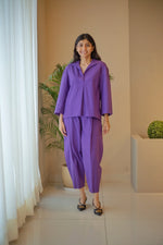 Purple pure cotton summer co-ord set