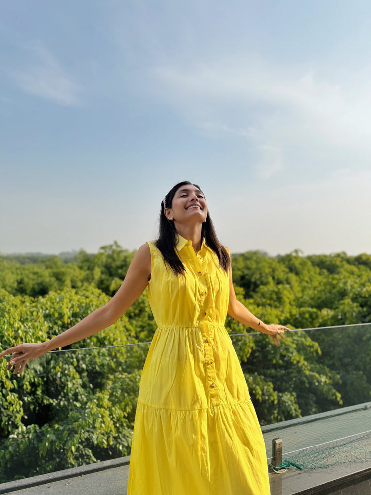 The Perfect Yellow Cotton Dress for Summer