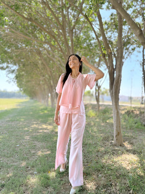 Blush Pink Pure Cotton Co-ord Set